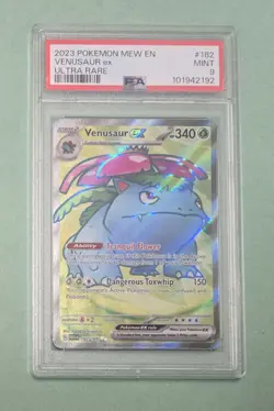 Pokemon TCG Venusaur EX Full Art Scarlet and Violet 151 Card 182/165 PSA 9 - Image 1