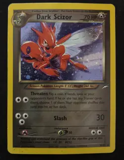 Pokemon TCG Neo Destiny Dark Scizor 9/105 Holo Rare Vintage - Image 1
