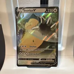 Pokemon Snorlax V 141/202 Sword & Shield Ultra Rare Full Art Holo English - Image 1