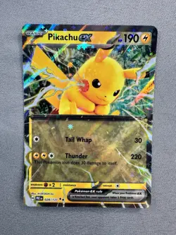 Pikachu ex 028/131 Prismatic Evolutions Holo Full Art MINT Pokemon TCG - Image 2