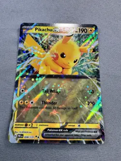 Pikachu ex 028/131 Prismatic Evolutions Holo Full Art MINT Pokemon TCG - Image 3