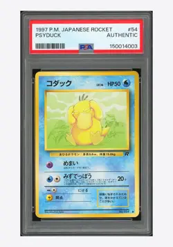 Pokemon PSA AUTH Psyduck 1997 #054 Team Rocket Japanese - Image 1