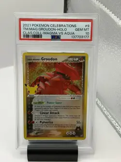 2021 Pokemon Team Magma's Groudon Celebrations Classic Collection 9 PSA 10 GEM - Image 1