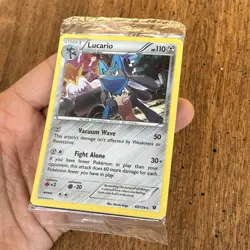Pokemon: Lucario 63/124 Cosmos Holo XY- Sealed Knockout Collection Promo - Image 1