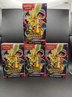4 Sealed Ascended Heroes Booster Bundles from Pokemon Center - Image 1
