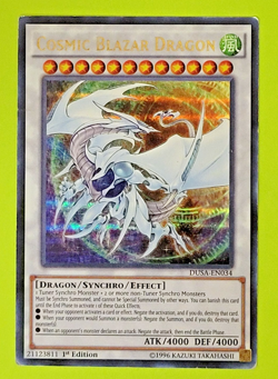 Yu-Gi-Oh Cosmic Blazar Dragon Ultra Rare 1st Edition DUSA-EN034 Hp - Image 1