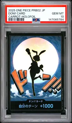 Don!! Card Carrot Holofoil One Piece Japanese PSA 10 PRB02 - Image 1