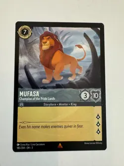 Disney Lorcana Into the Inklands - 185/204 Mufasa - Rare Non Foil - Image 1