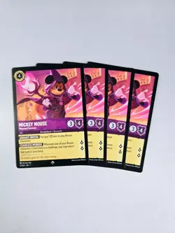 Mickey Mouse Wayward Sorcerer 51/204 Playset 4 cards - The First Chapter Lorcana - Image 1