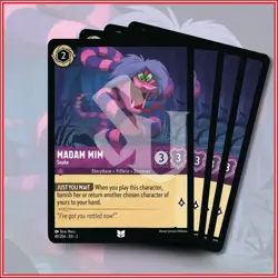 Disney Lorcana TCG: MADAM MIM Snake x4 Uncommon Rise of the Floodborn - Image 1