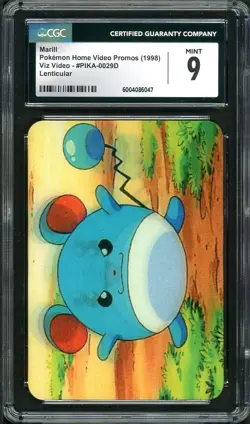 CGC 9 MINT Pokemon Marill Lenticular Promo Card #29 Pioneer Viz Video Home - Image 1