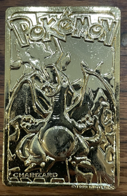 POKEMON Charizard #06 23k Gold Plated Card Vintage 1999 Burger King Promo COA - Image 3