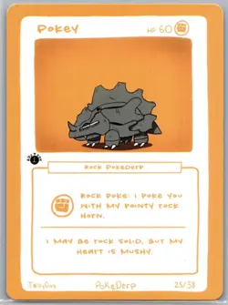 Pokederp Pokey 1st Edition 25/38 Derpy Card - Image 1