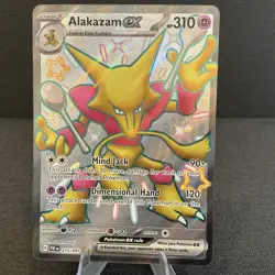 Alakazam ex 215/091 Paldean Fates Shiny Full Art Ultra Rare Holo Pokemon Card - Image 1