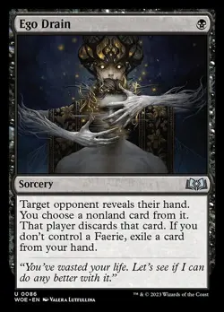 NM Foil Ego Drain, MTG, Wilds of Eldraine, Magic the Gathering, 86 - Image 1