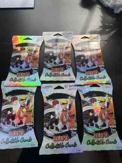 Naruto Collectible Cards Series 2 Jin Edition Lot 6 Sealed Booster Packs 8 Cards - Image 1