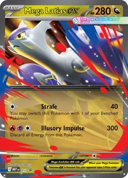 Mega Latias EX MEP011 - Mega Evolution Black Star Promo - Pokemon Card - NM - Image 1