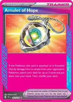 Pokemon TCG, Amulet of Hope 162/191 - Surging Sparks - Ace Spec Trainer Card - Image 1