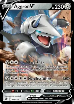 Aggron V 096/172 - Brilliant Stars - Ultra Rare Pokemon Card - Near Mint (NM) - Image 1