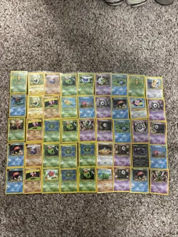 45 Card Lot of Pokemon Neo Discovery Non Holo Cards All Sleeved MP-NM Lot 21 - Image 1