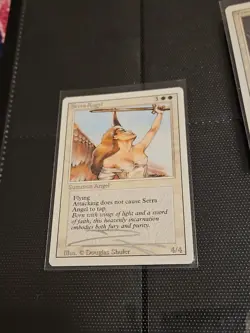 SILVER SIGNED NM/MT Serra Angel Revised Edition MTG magic Card Douglas Shuler - Image 1