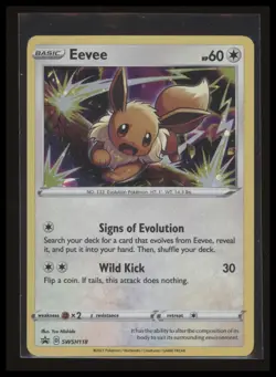 Eevee SWSH118 HOLO RARE Pokemon Black Star Promo NM 2021 Card TCG - Image 1