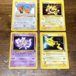 WB Presents POKEMON The First Movie BLACK STAR PROMO SET of 4 cards 1999 - Image 1