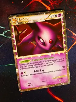 MP Pokemon (Prime) ESPEON Card UNDAUNTED Set 81/90 Ultra Rare Holo Foil HGSS - Image 1