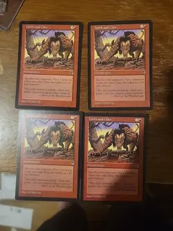 4x Tooth and Claw Tempest Magic the Gathering MTG Card Vintage Rare Red Enchant - Image 1