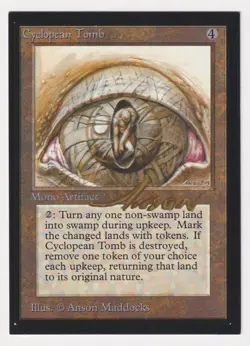 Gold Signed Cyclopean Tomb LP Collectors' Edition Artist Anson Maddocks 1993 MTG - Image 1