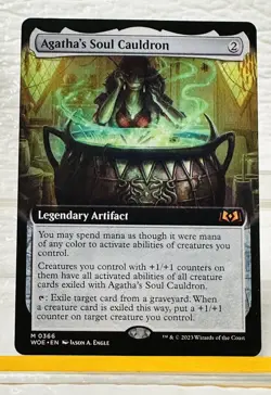 Agatha's Soul Cauldron Extended Art # 366 MTG Wilds Of Eldraine NM English - Image 1