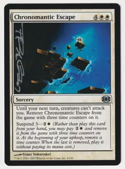 Silver Signed Chronomantic Escape Proof LP Artist Franz Vohwinkel MTG Magic AP! - Image 1