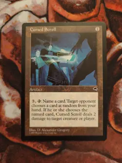 Cursed Scroll Tempest TMP MTG Magic the Gathering 1st Edition Reserved List - Image 1