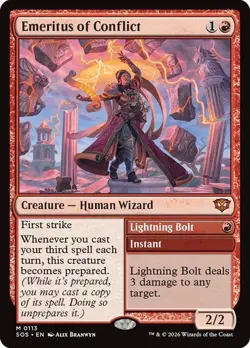 NM Emeritus of Conflict, MTG, Secrets of Strixhaven, Magic the Gathering, 113 - Image 1