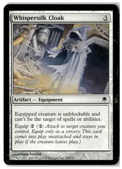 MTG Whispersilk Cloak - Darksteel Heavily Played English - Image 1