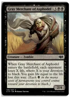MTG Gray Merchant of Asphodel - Commander 2014 Moderately Played English - Image 1