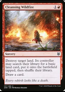 X 1 Cleansing Wildfire NM Zendikar Rising ZNR 137 MTG Magic The Gathering - Image 1