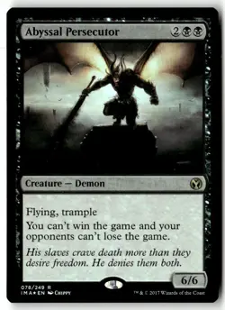 MTG Foil Abyssal Persecutor - IMA Moderately Played English - Image 1