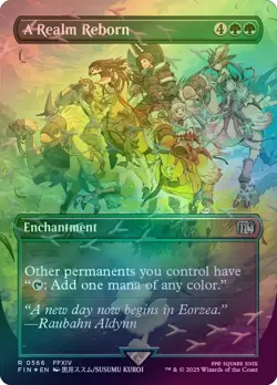 A Realm Reborn (Final Fantasy) - Borderless - CHOCOBO TRACK FOIL NM MTG - Image 1