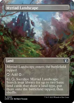 Myriad Landscape (Borderless) #660 (NM) - MTG - CMDR Masters Magic The Gathering - Image 1