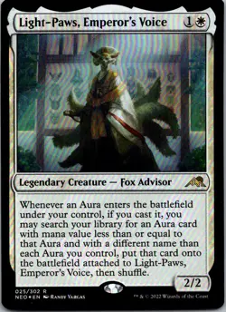 Light-Paws, Emperor's Voice 25 Foil Kamigawa: Neon Dynasty MTG NM - Image 1
