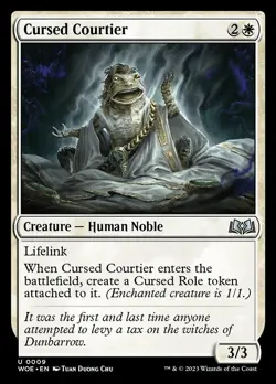 NM Foil Cursed Courtier, MTG, Wilds of Eldraine, Magic the Gathering, 9 - Image 1