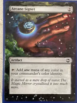 Arcane Signet Commander Mtg Hand painted alter NM Common - Image 1