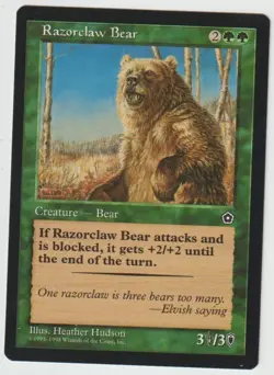 MAGIC THE GATHERING RAZORCLAW BEAR PORTAL 2nd AGE EDITION MINT/NEAR MINT - Image 1
