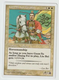 MAGIC THE GATHERING LIU BEI, LORD OF SHU 3 KINGDOMS EDITION MINT/NEAR MINT - Image 1