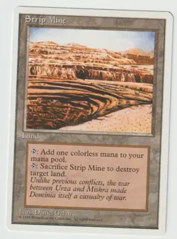MAGIC THE GATHERING STRIP MINE 4th EDITION MINT/NEAR MINT - Image 1