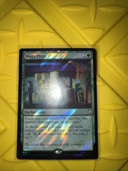 Ninja Pizza (Surge Foil) Commander: Teenage Mutant Ninja Turtles MTG MINT - Image 1