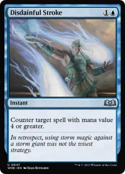 NM Foil Disdainful Stroke, MTG, Wilds of Eldraine, Magic the Gathering, 47 - Image 1