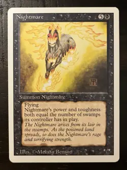 Magic the Gathering ~ MTG ~ 1x Nightmare ~ M/NM ~ REVISED - Image 1