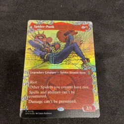 Spider-Punk (0210) (Borderless) Foil Marvel's Spider-Man MTG SPM - Image 1